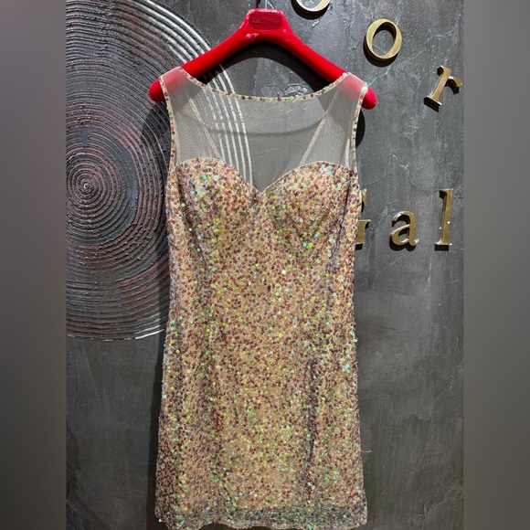 green emerald velvet dress Prom Short Sleeveless Metallic Glitter Cocktail Dress by Cinderella Couture 8013j